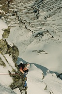 Ed on NE Buttress. (Who needs Ice axes?)